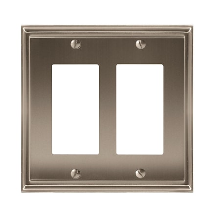 Amerock Mulholland 2 Rocker Satin Nickel Wall Plate 1906963